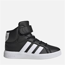 adidas Kids Grand Court Mid Trainers Core Black/White/Core Black