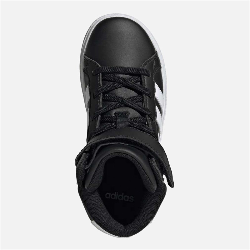 adidas Kids Grand Court Mid Trainers Core Black/White/Core Black