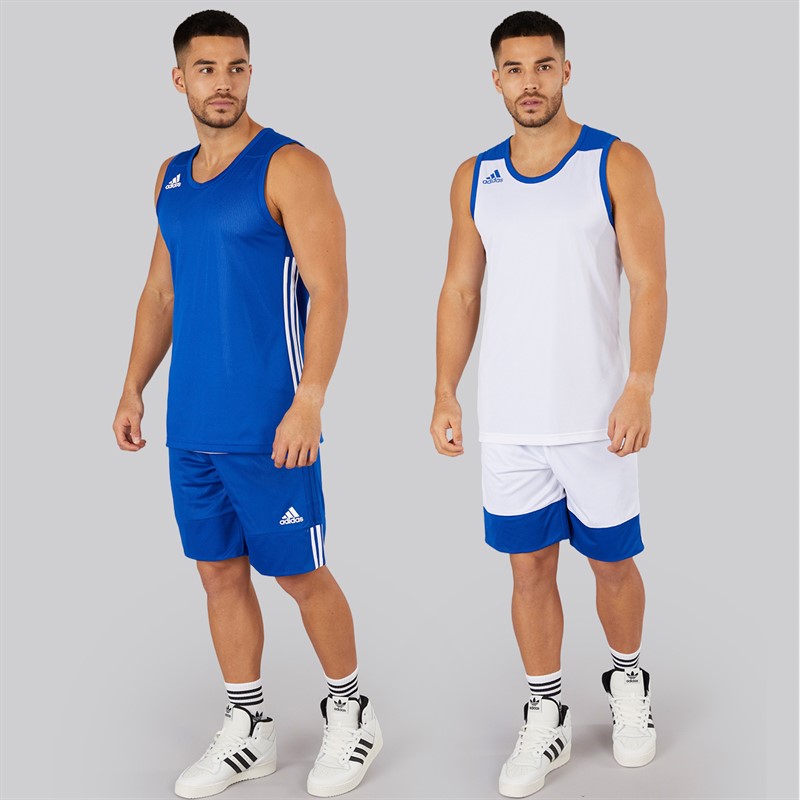 adidas 3G Speed dwustronne spodenki do koszykówki dla niego kolor Collegiate Royal/Biały