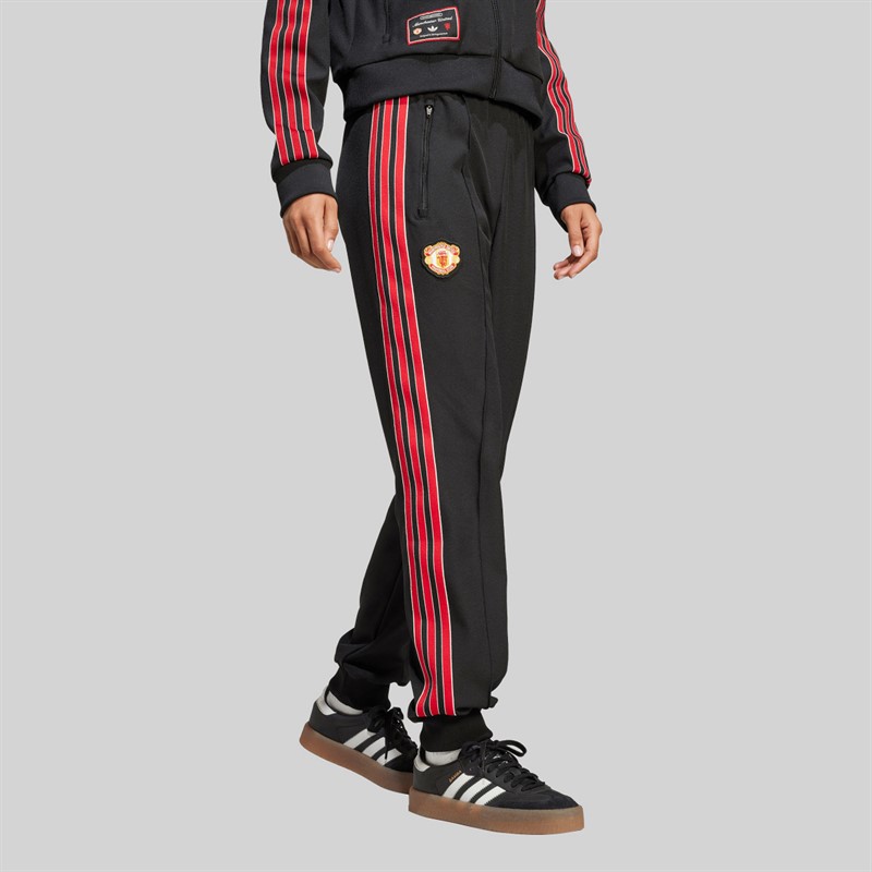 adidas Womens MUFC Manchester United Icon Track Pants Black