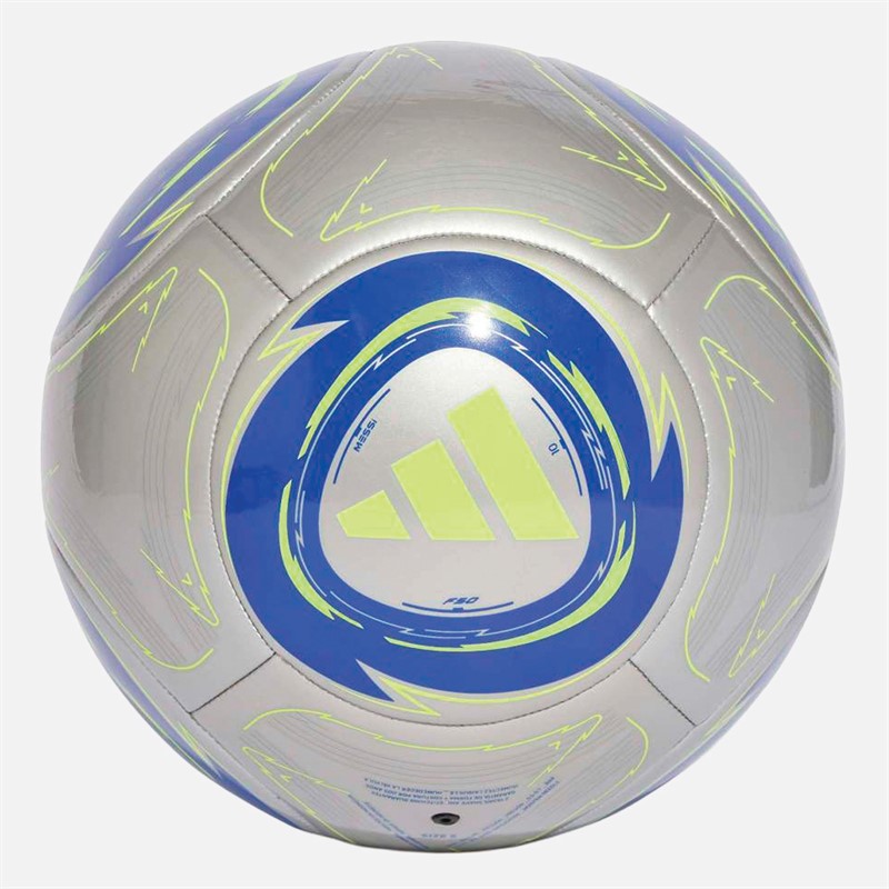 adidas Messi F50 Club Training Football Silver Metallic/Lucid Blue/Solar Yellow