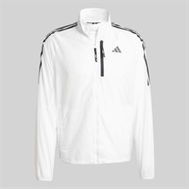 adidas Mens Own The Run 3-Stripes Packable Running Jacket White