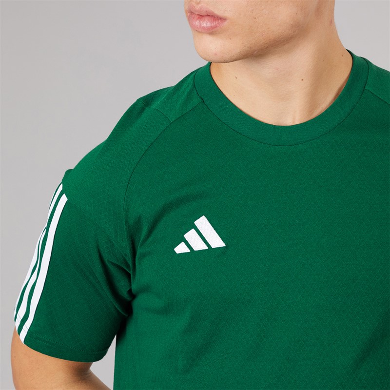 adidas Mens Tiro 23 Competition T-Shirt Team Dark Green/White