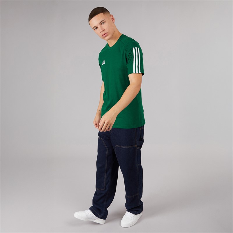 adidas Mens Tiro 23 Competition T-Shirt Team Dark Green/White