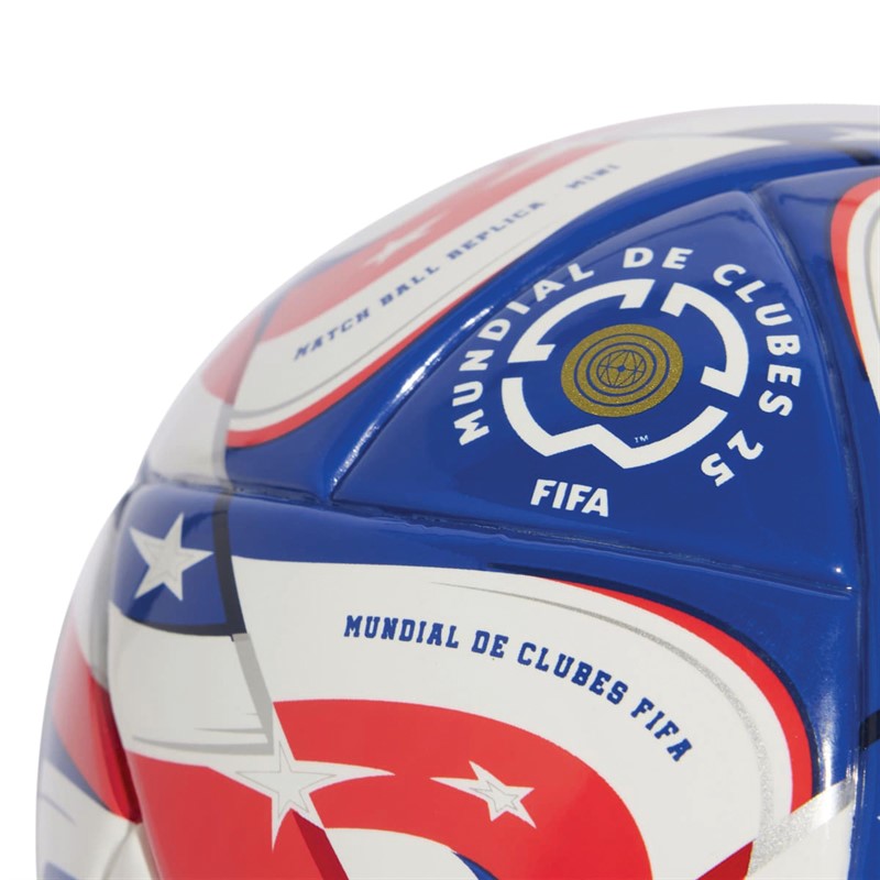 adidas FIFA 25 Club World Cup Mini Football White/Power Blue/Dark Blue/Lucid Red