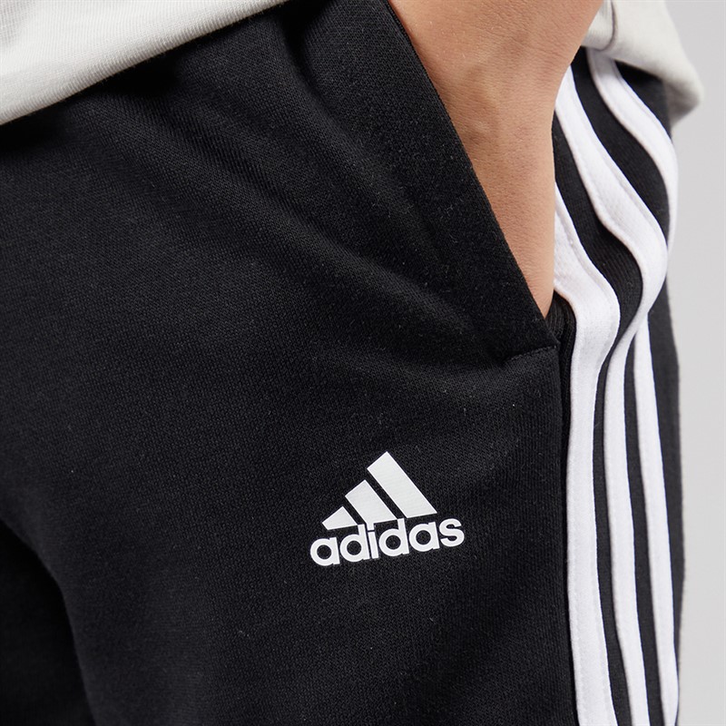 adidas Junior Boys Essentials 3-Stripes Joggers Black/White