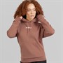 adidas Womens Essentials Linear Logo Fleece Hoodie Warm Clay/White