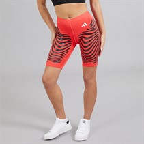adidas Womens Adizero Responsive Control Running Tight Short Leggings Semi Lucid Red/Black