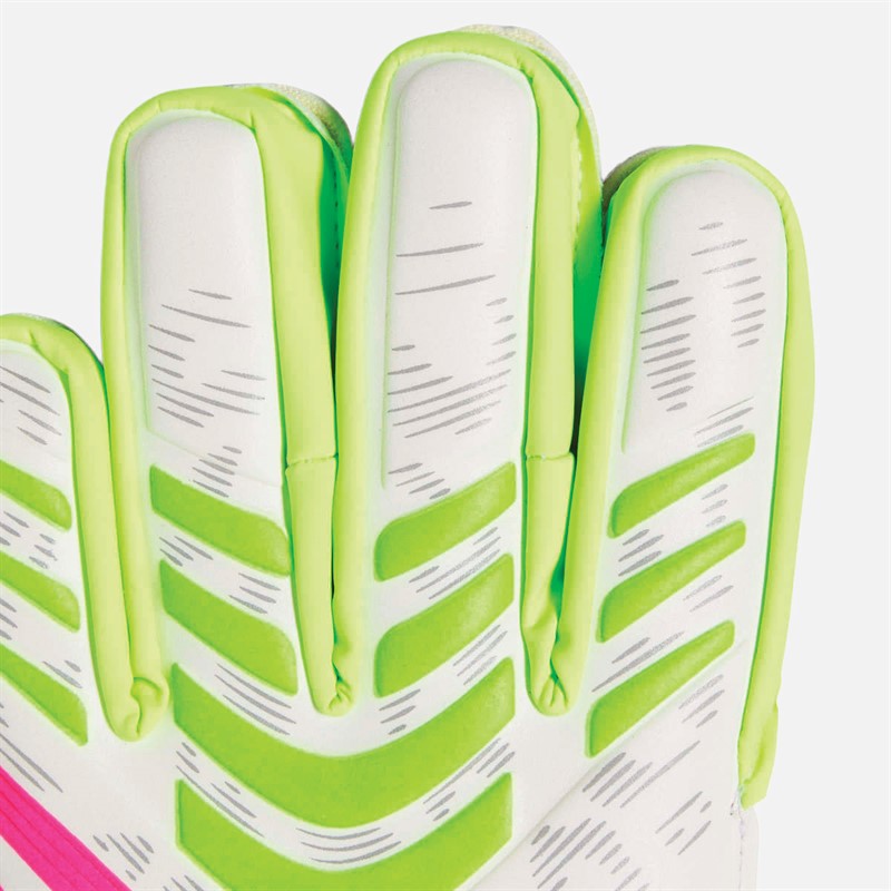 adidas Junior Predator Match Finger Save Goalkeeper Gloves Lucid Lemon/White/Lucid Pink