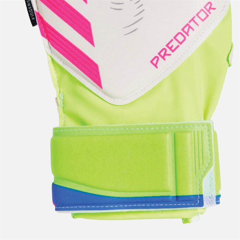 adidas Junior Predator Match Finger Save Goalkeeper Gloves Lucid Lemon/White/Lucid Pink
