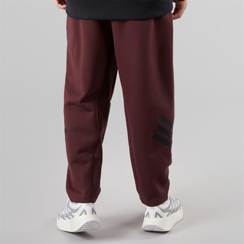 adidas Mens Future Icons 3-Stripes Pocket Joggers Aurora Ruby