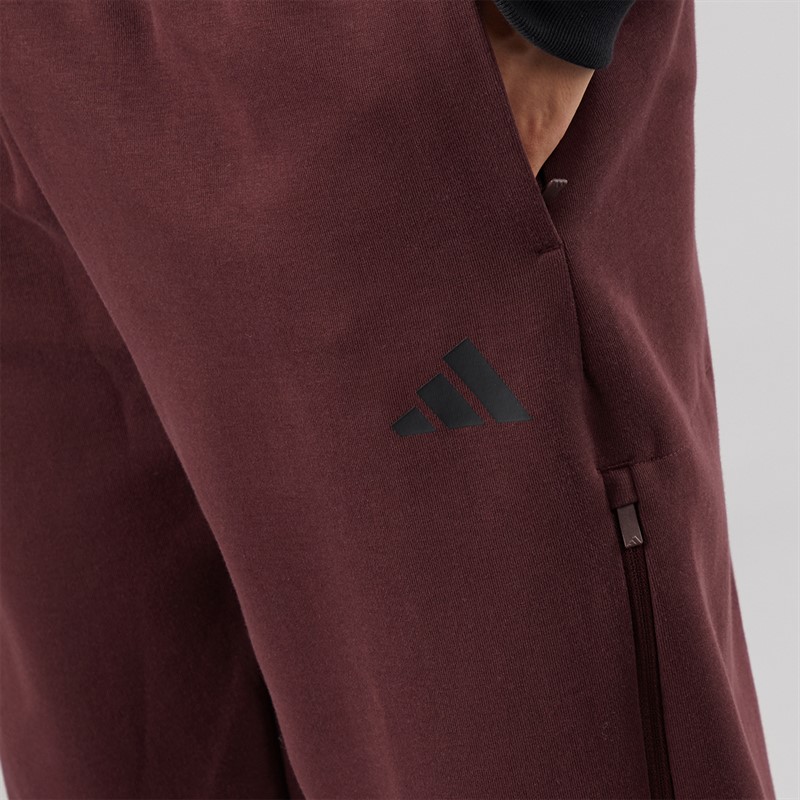 adidas Mens Future Icons 3-Stripes Pocket Joggers Aurora Ruby