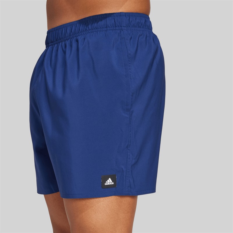adidas Mens Solid CLX Swim Shorts Dark Blue/Black