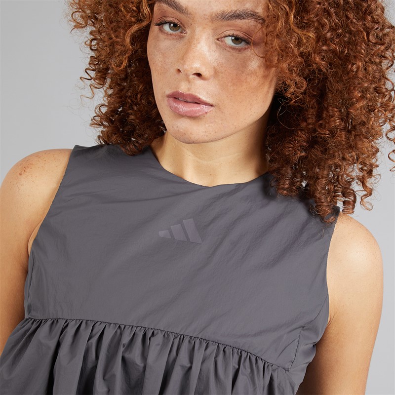 adidas Womens City Escape Summer Dress Grey Strata