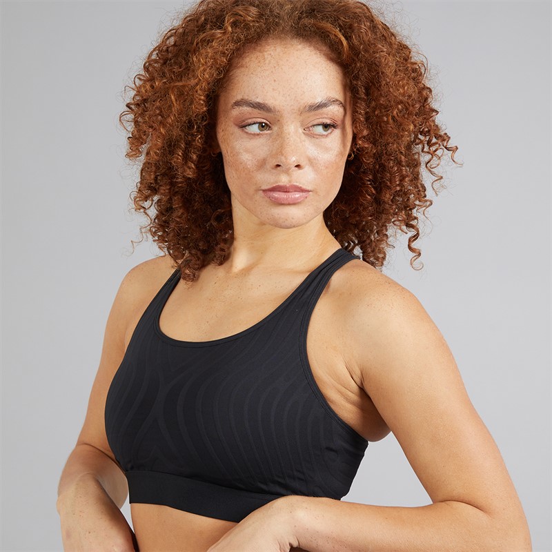 adidas Womens Techfit Control Medium-Support Sports Bra Black
