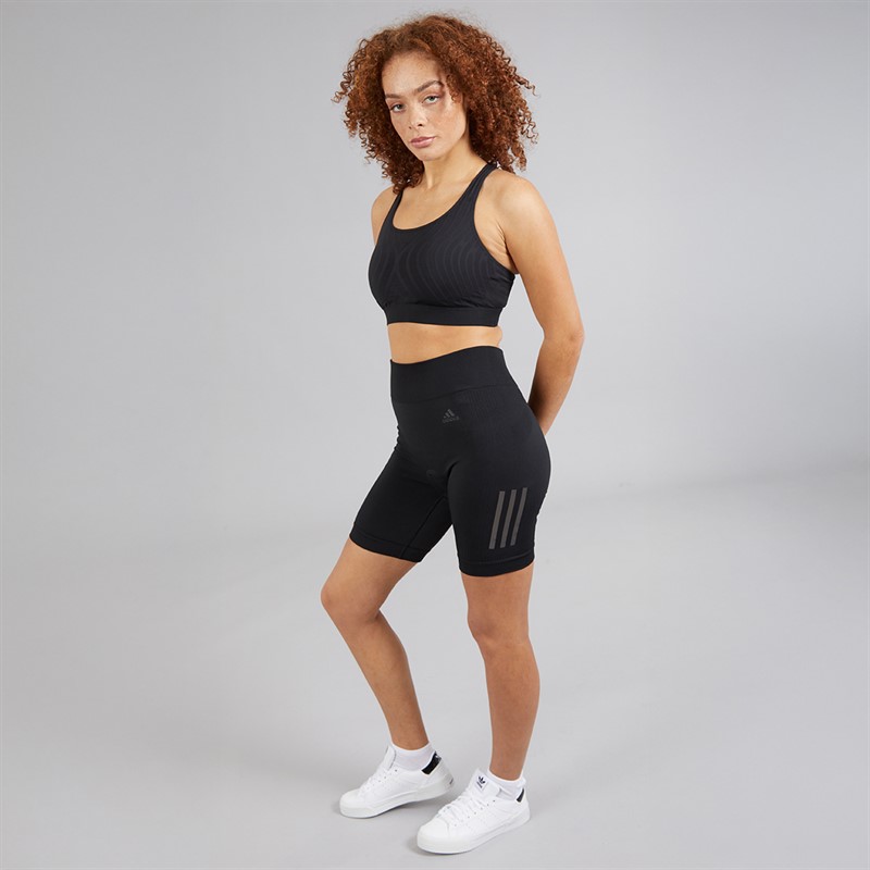 adidas Womens Techfit Control Medium-Support Sports Bra Black