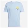 adidas Mens Lounge Still Life Lemons Graphic T-Shirt Glow Blue
