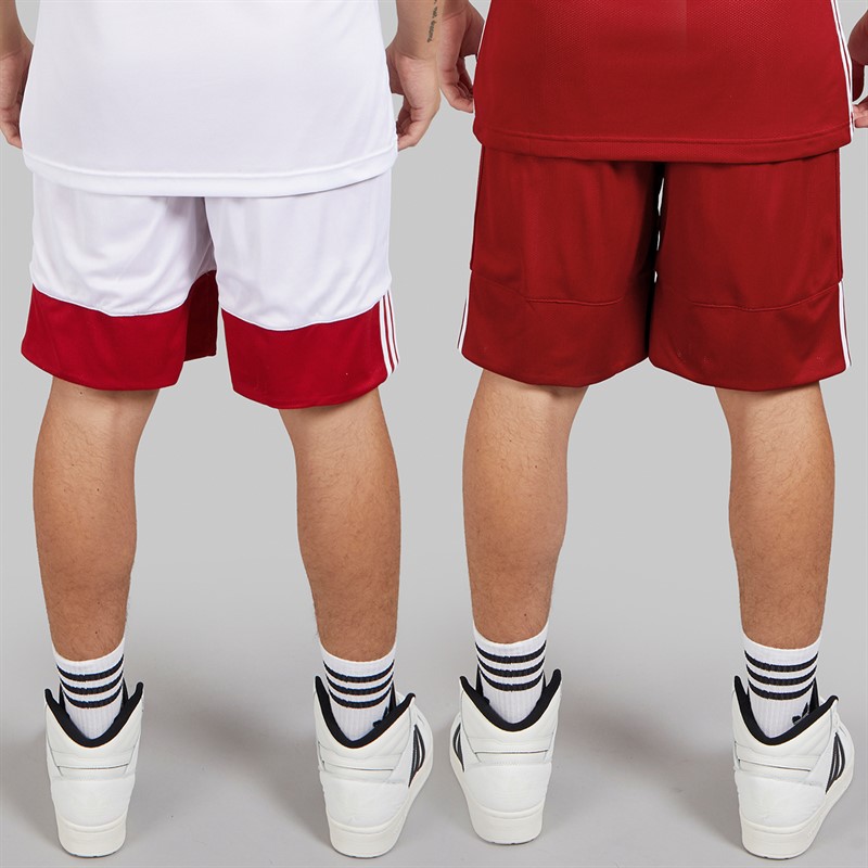 adidas Shorts de basketball réversibles 3G Speed Homme Power Red/Blanc