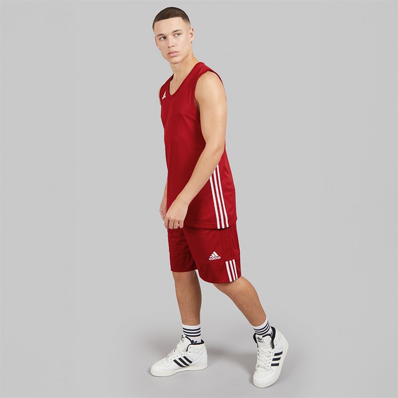 adidas Shorts de basketball réversibles 3G Speed Homme Power Red/Blanc
