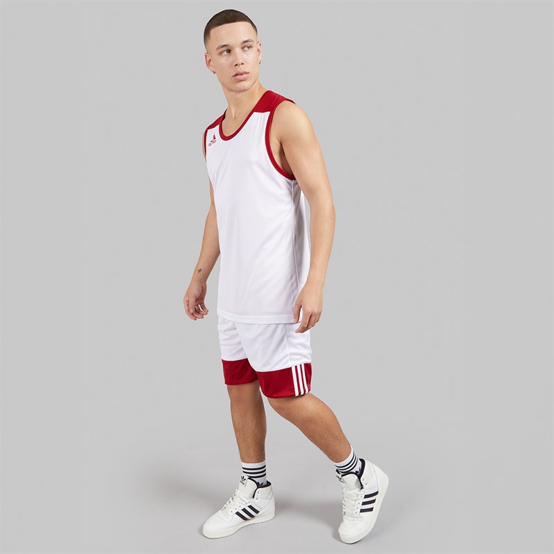 adidas Shorts de basketball réversibles 3G Speed Homme Power Red/Blanc