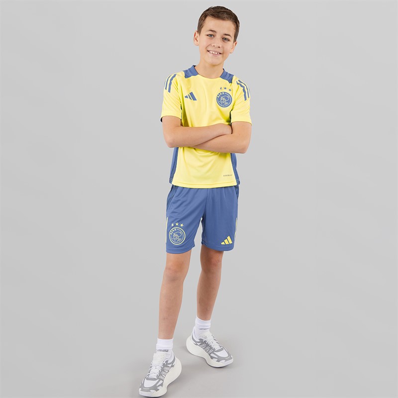 adidas Junior Boys AFC Ajax Training Shorts Crew Blue