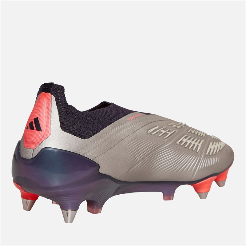 adidas Mens Predator Elite LL Laceless Vivid Horizon Pack SG Soft Ground Football Boots Platin Metallic/Aurora Black/Carbon
