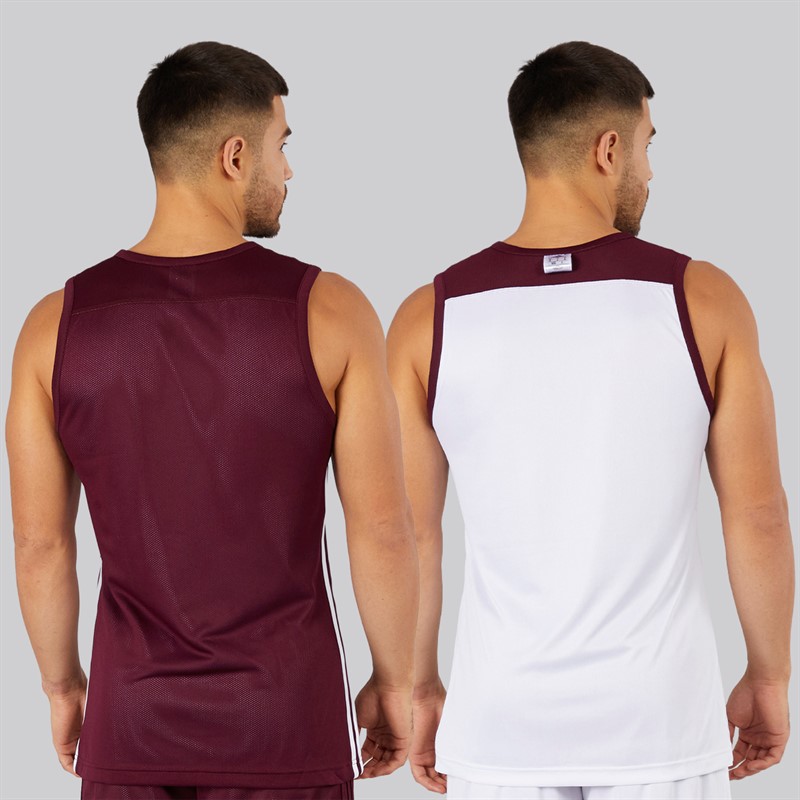 adidas Mens 3G Speed Reversible Basketball Jersey Maroon/White