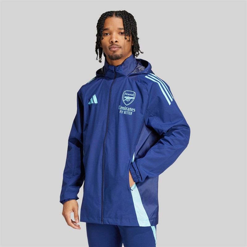 adidas Mens AFC Arsenal All Weather Jacket Night Sky