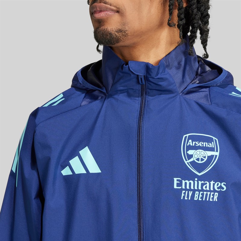 adidas Mens AFC Arsenal All Weather Jacket Night Sky
