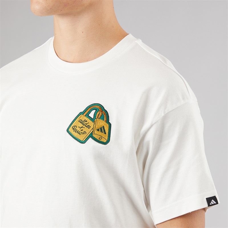 adidas Mens Paris Pont Lock Graphic T-Shirt Non-Dyed