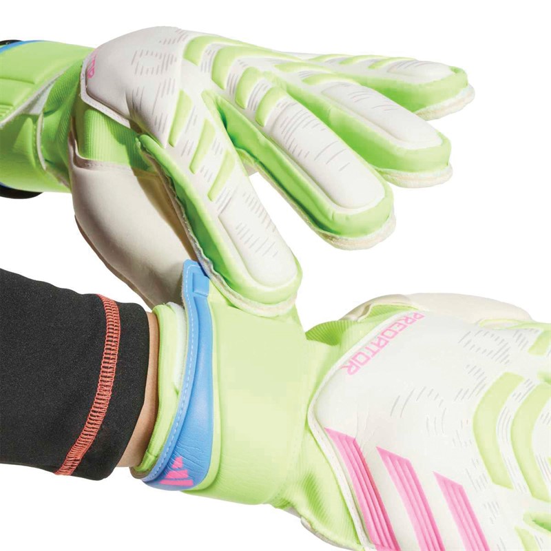 adidas Herre Predator Match Finger Save Målmandshandsker Hvid/Lucid Lemon/Lucid Pink