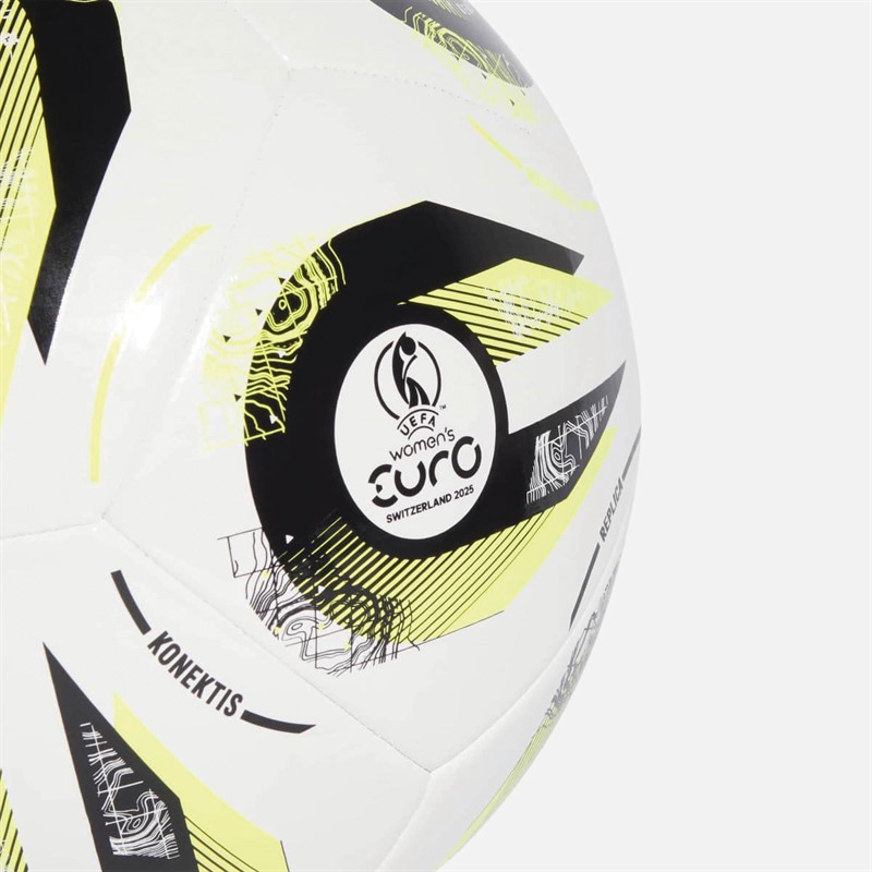 adidas Dame Euro 25 Club Trænings fodbold Hvid/Sort/Lucid Lemon