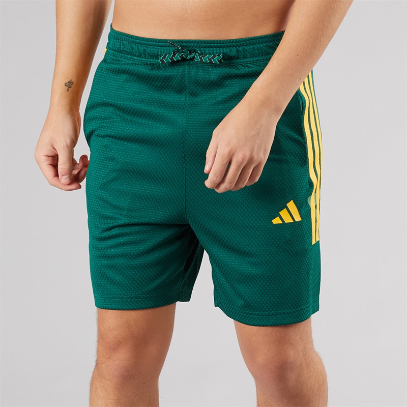 adidas Mens House Of Tiro Nations Pack 3-Stripes Shorts Collegiate Green/Bold Gold/Blanch Green