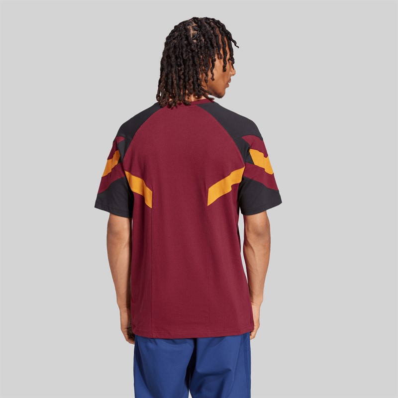 adidas Mens AS Roma OG Icons T-Shirt Team Coll Burgundy 2