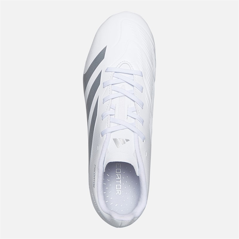 adidas Junior Predator League Pearlized Pack FG Firm Ground Football Boots Cloud White/Silver Metallic/Cloud White