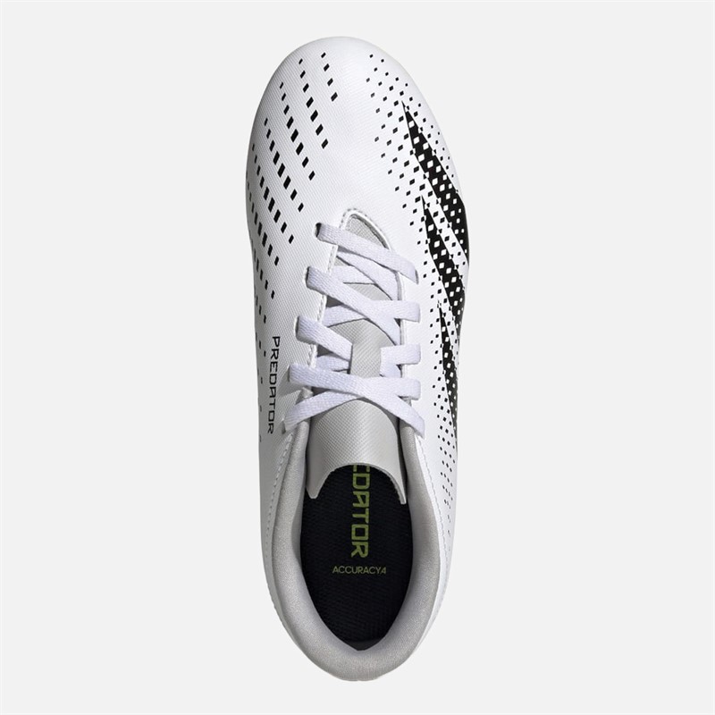 adidas Junior Predator Accuracy.4 FXG Flexible Ground Football Boots Cloud White/Core Black/Lucid Lemon