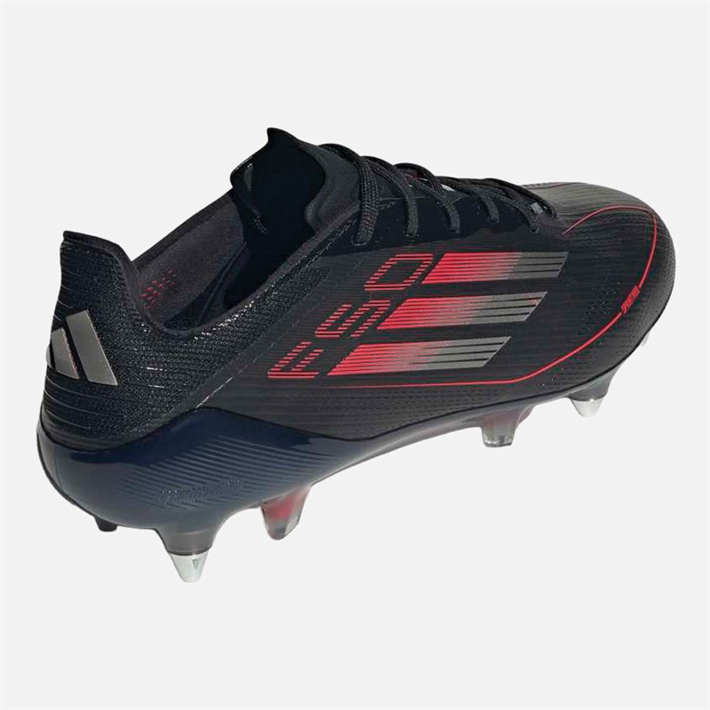 adidas Mens F50 Elite SG Soft Ground Football Boots Core Black/Iron Metallic/Lucid Red