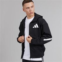 adidas Mens Z.N.E. Full Zip Hoodie Black/White