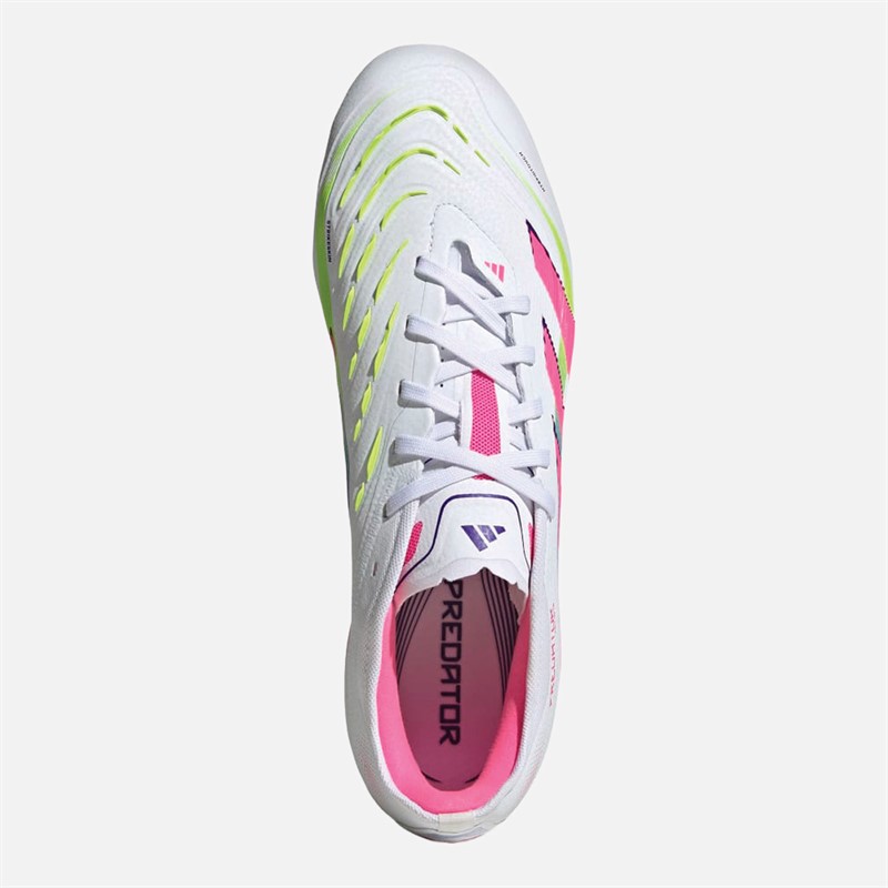 adidas Mens Predator Pro Celestrial Victory Pack FG Firm Ground Football Boots Cloud White/Lucid Pink/Lucid Lemon