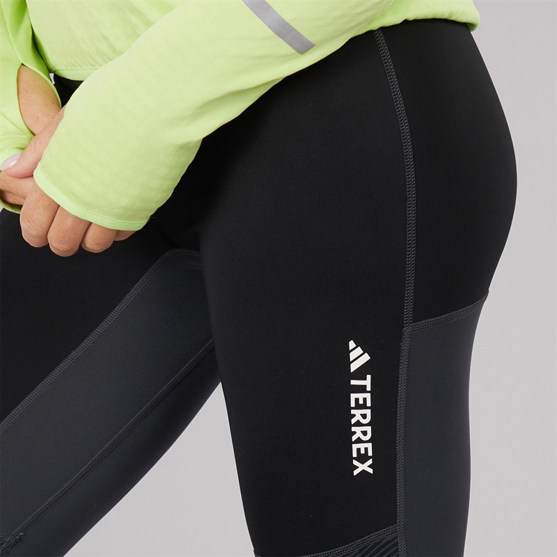 adidas Womens Terrex Agravic Trail Running Tight Leggings Carbon