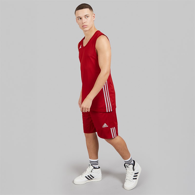adidas Maillot de Basketball réversible 3G Speed Homme Power Red/Blanc