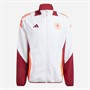 adidas Mens Plus Size AS Roma Presentation Jacket White/Team Coll Burgundy/App Solar Red