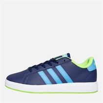 adidas Junior Boys Grand Court 2.0 Trainers Dark Blue/Blue Burst/Lucid Lemon