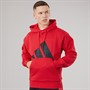 adidas Mens Essentials Big Logo Fleece Hoodie Pure Ruby/Black