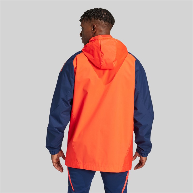 adidas Mens MUFC Manchester United All Weather Jacket Bright Red/Night Indigo