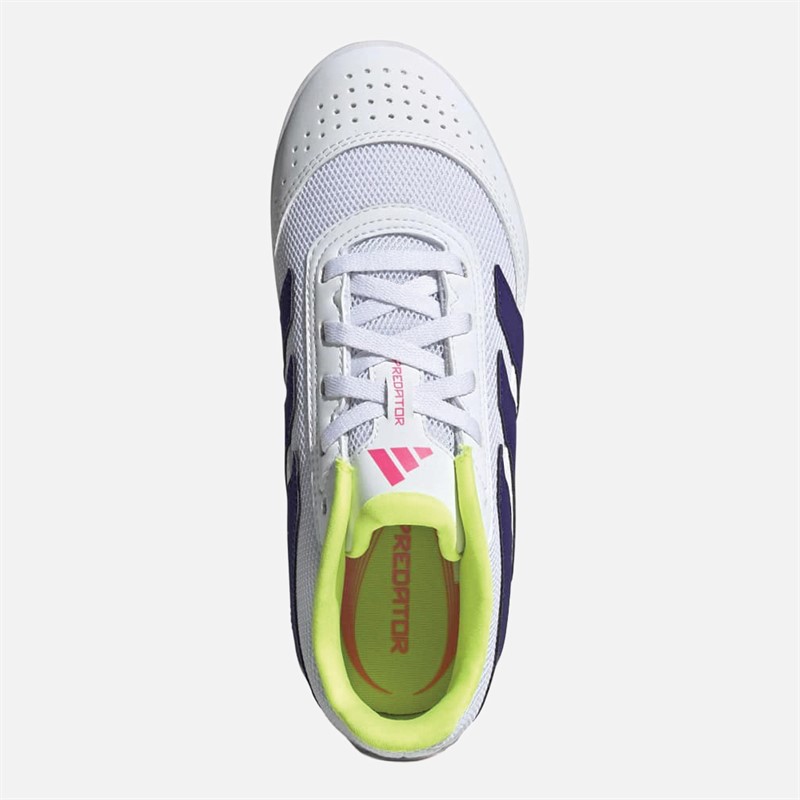 adidas Junior Predator Club IN Indoor Sala Football Boots Cloud White/Gold Metallic/Cloud White