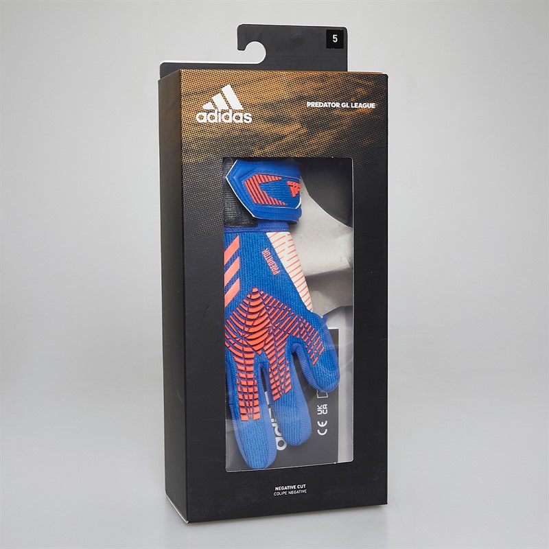 adidas Mens Predator League Goalkeeper Gloves Hi-Res Blue/Turbo/White
