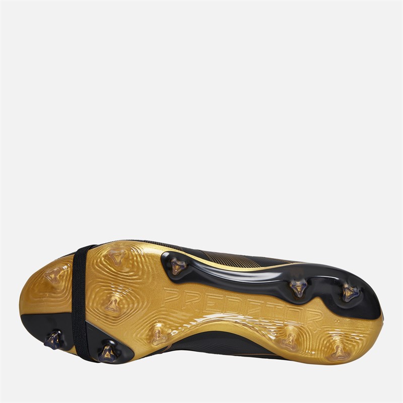 adidas Mens Predator League Jude Bellingham FT FG Firm Ground Football Boots Core Black/Gold Metallic/Core Black