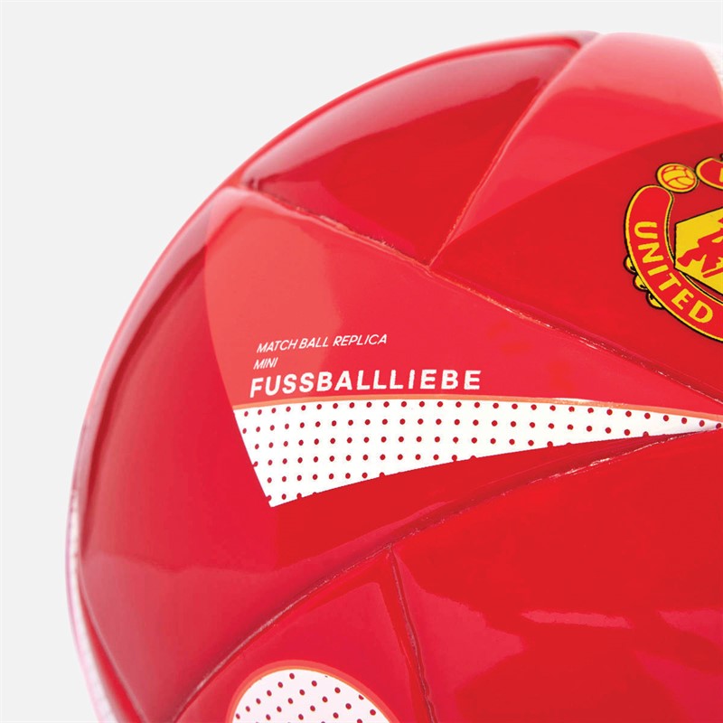 adidas MUFC Manchester United Home Mini Football Mufc Red/Bright Red/White