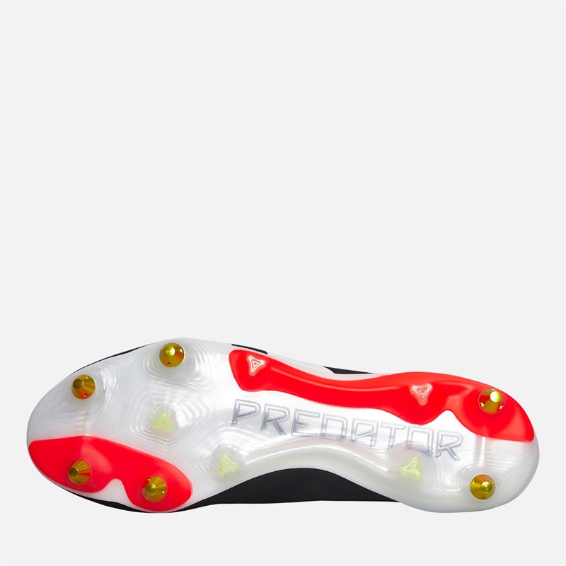 adidas Predator Elite LL Laceless Solar Energy Pack SG Soft Ground Football Boots Core Black/Cloud White/Solar Red